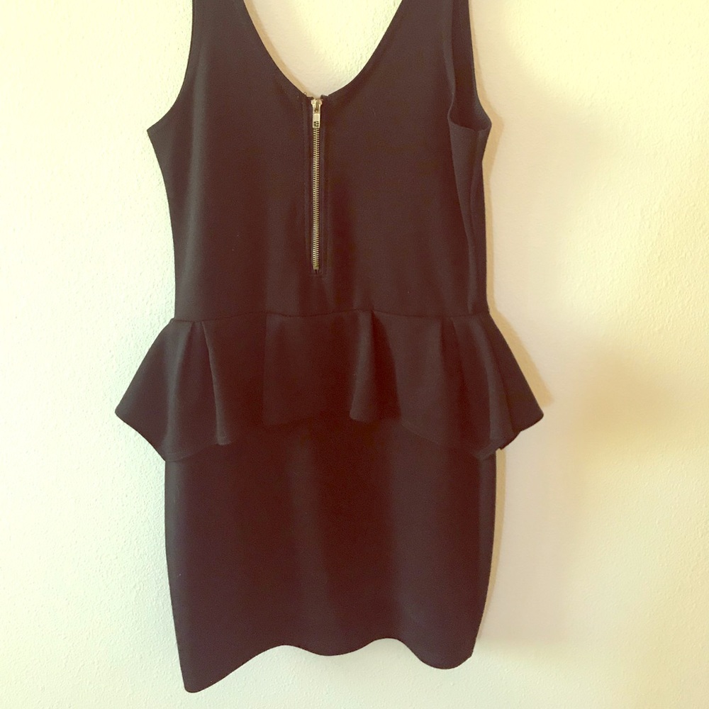 Little black peplum dress